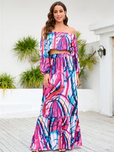 2pcs Off shoulder Long Sleeve Dress Sets Sai Feel